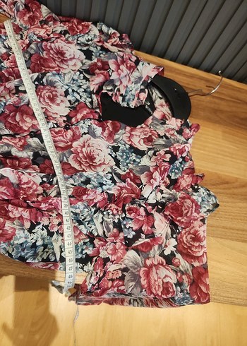 Çiçek Desenli Uzun Kollu Bohem Elbise - Görsel 4