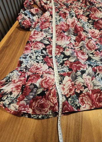 Çiçek Desenli Uzun Kollu Bohem Elbise - Görsel 6