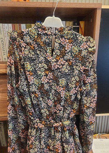 Çiçek Desenli Kısa Bohem Elbise - Görsel 4