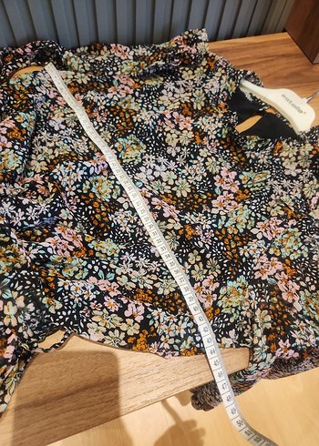 Çiçek Desenli Kısa Bohem Elbise - Görsel 5