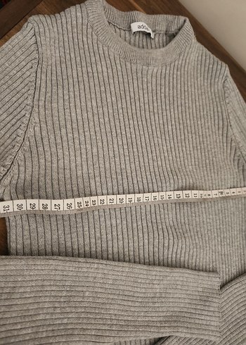 Gri Kadın Triko Kazak - Addax - Görsel 4