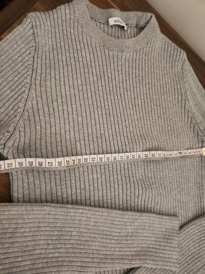 Gri Kadın Triko Kazak - Addax - Görsel 4