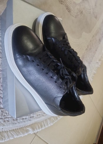 Siyah Deri Günlük Erkek Spor Ayakkabı - Görsel 8