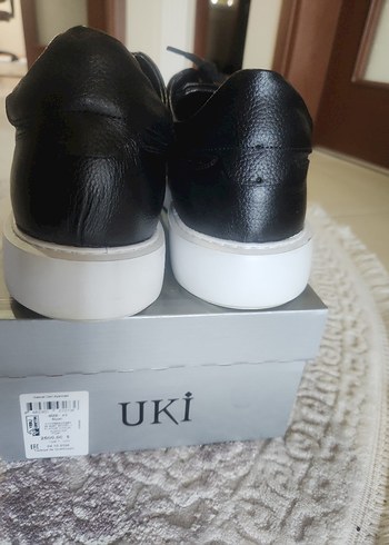 Siyah Deri Günlük Erkek Spor Ayakkabı - Görsel 6