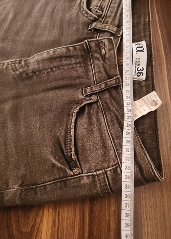Kahverengi Regular Fit Kadın Denim Pantolon - Görsel 4