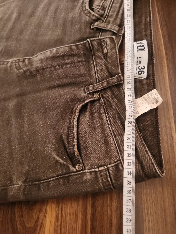 Kahverengi Regular Fit Kadın Denim Pantolon - Görsel 4