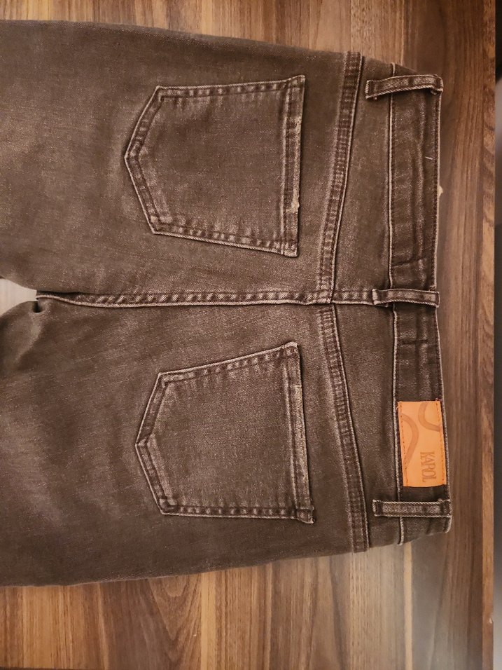 Kahverengi Regular Fit Kadın Denim Pantolon - Görsel 3