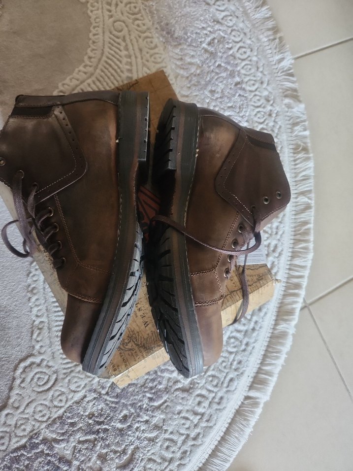 Erkek Kahverengi Deri Bot - Görsel 5