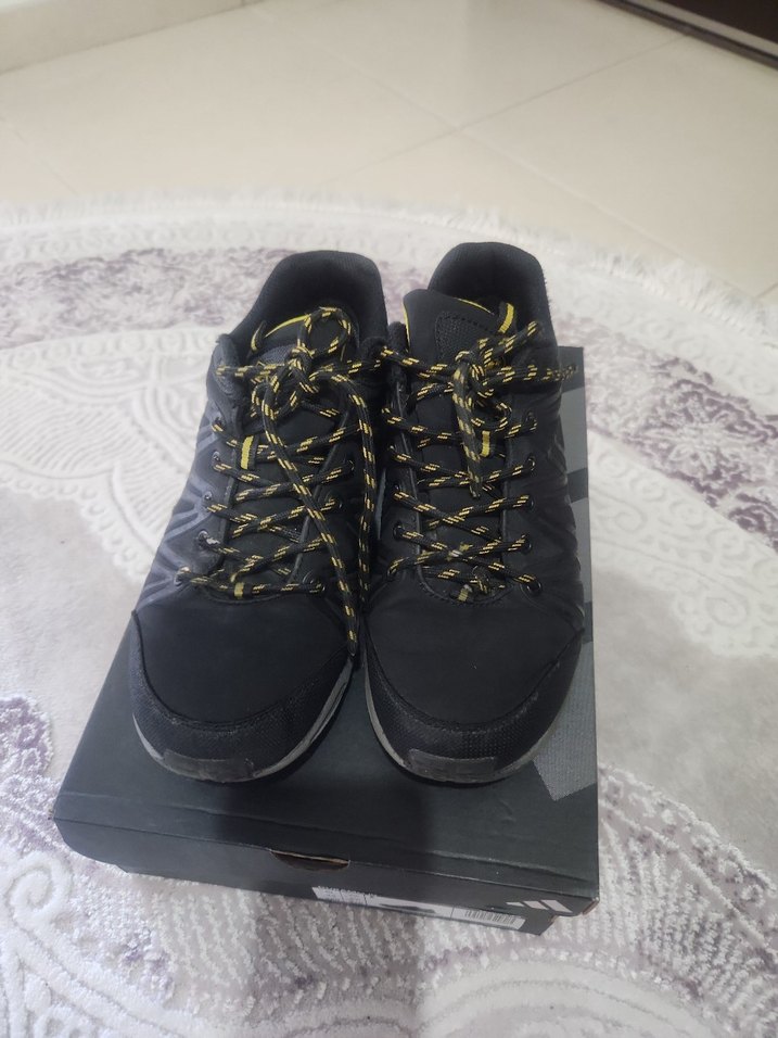 Erkek Gri Sarı Bağcıklı Outdoor Spor Ayakkabı - Görsel 2