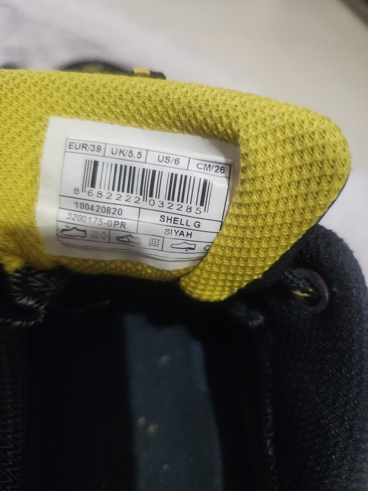 Erkek Gri Sarı Bağcıklı Outdoor Spor Ayakkabı - Görsel 4