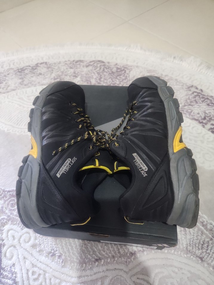 Erkek Gri Sarı Bağcıklı Outdoor Spor Ayakkabı - Görsel 5