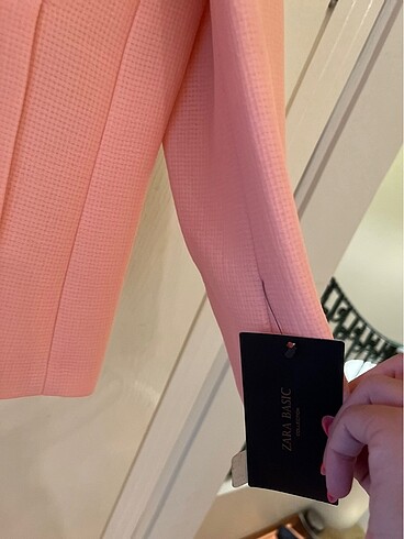 m Beden pembe Renk Zara etiketli blazer