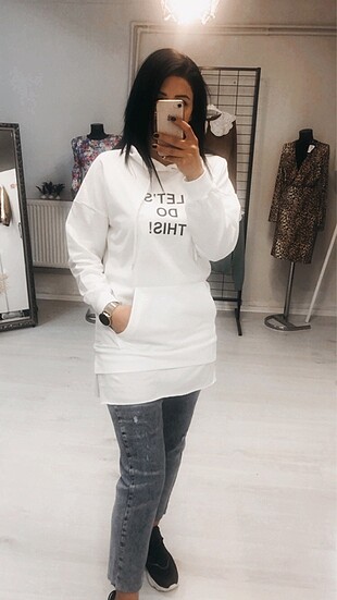Diğer Uzun kapşönlü sweat