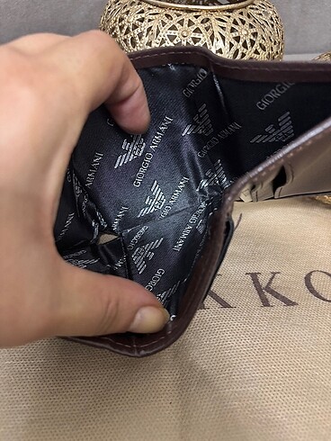 Beden kahverengi Renk Armani cüzdan
