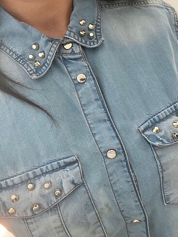 s Beden Mango denim gömlek