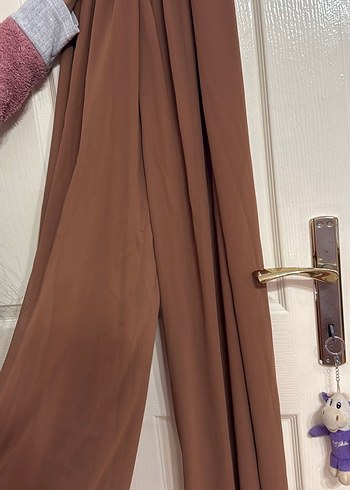 Kahverengi Drapeli takım tesettüre uygun - Görsel 2