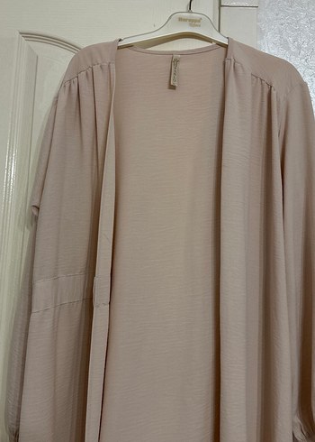 Bej Uzun Kollu Kadın ceket - Görsel 3