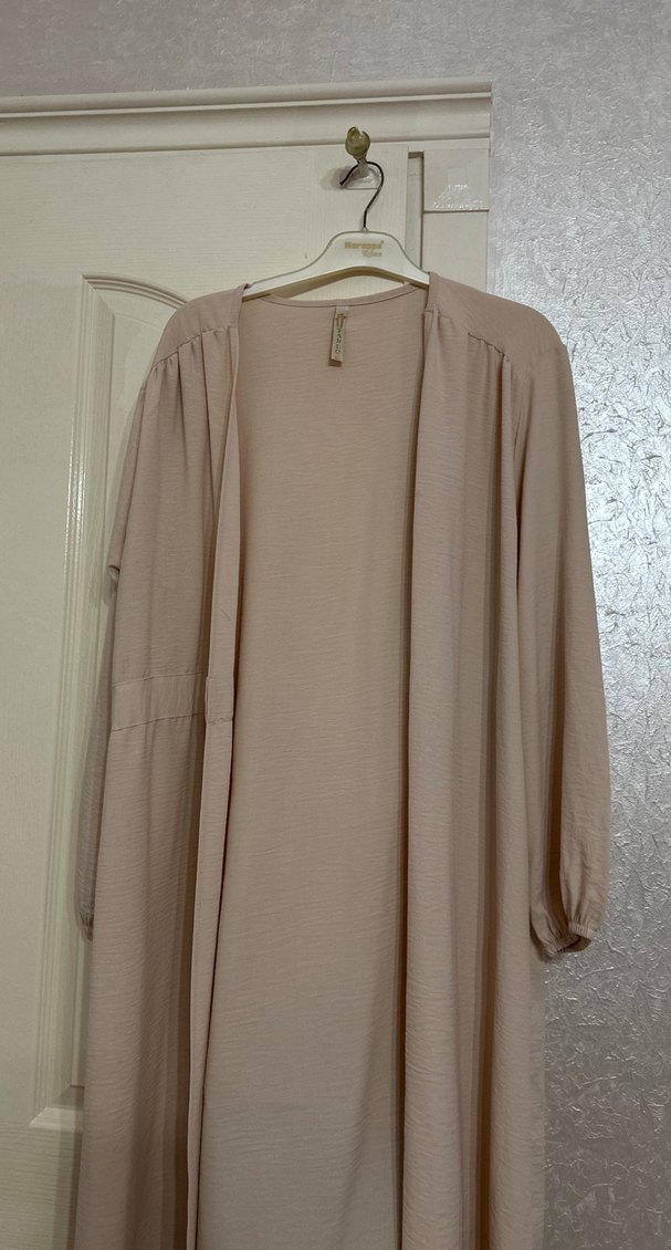 Bej Uzun Kollu Kadın ceket - Görsel 2