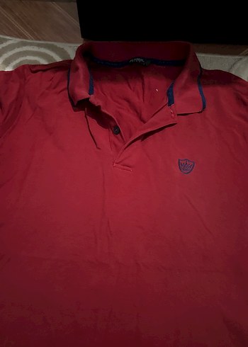 Koyu Kırmızı Düğmeli Erkek Polo Tişört - Görsel 2
