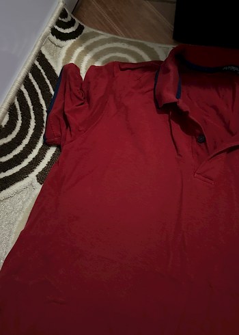 Koyu Kırmızı Düğmeli Erkek Polo Tişört - Görsel 3