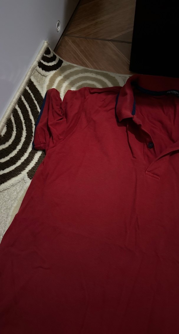 Koyu Kırmızı Düğmeli Erkek Polo Tişört - Görsel 3