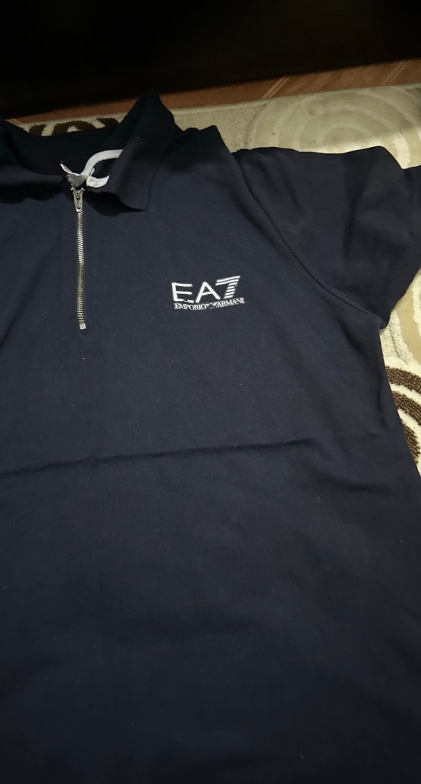 Erkek lacivert Fermuarlı Polo Tişört - Görsel 3