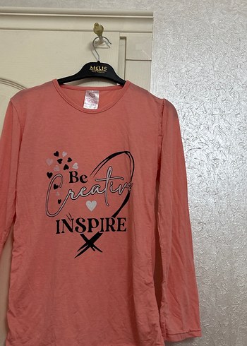 Kadın Uzun Kollu Pembe Baskılı Tişört - Görsel 3