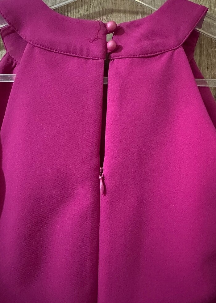 Fuşya abiye elbise - Görsel 3