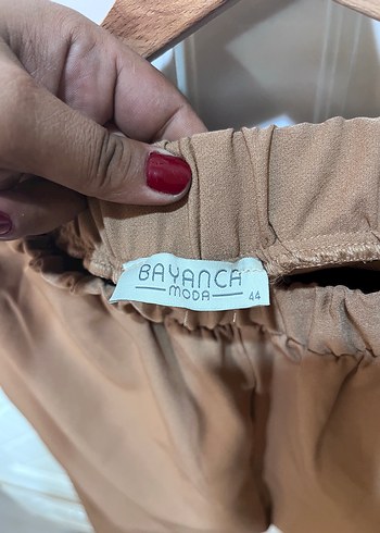 44 Beden camel Renk Bej Midi Kadın Kumaş Pantolon