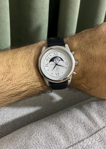 Klasik Gotik Beyaz Erkek Kol Saati - Görsel 3