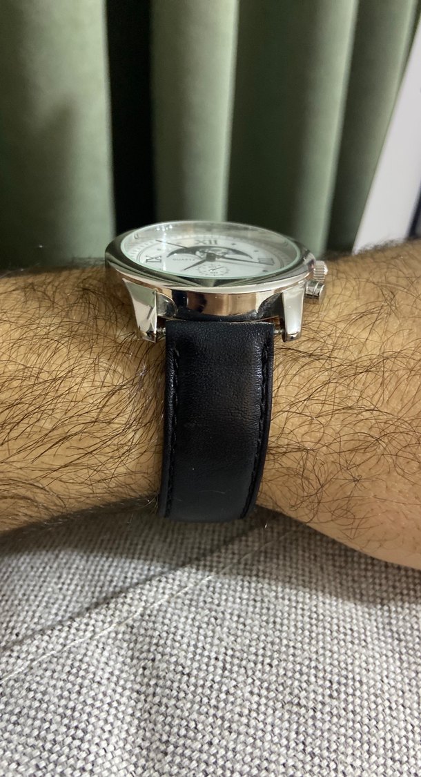 Klasik Gotik Beyaz Erkek Kol Saati - Görsel 2