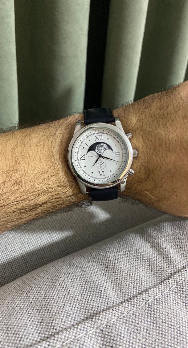 Klasik Gotik Beyaz Erkek Kol Saati - Görsel 3
