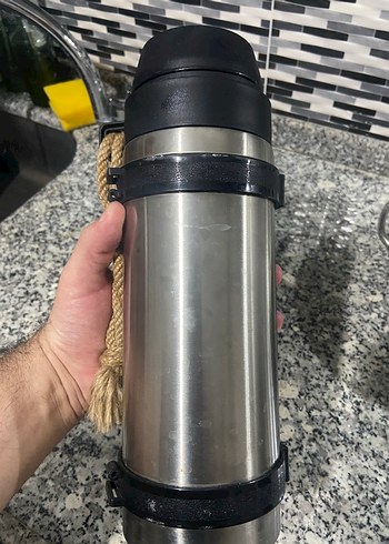 Gri Nove Çelik Termos Matara - Görsel 4