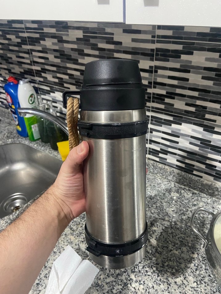 Gri Nove Çelik Termos Matara - Görsel 3