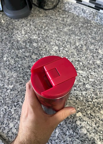 Starbucks Kırmızı Termos Bardak - Görsel 4