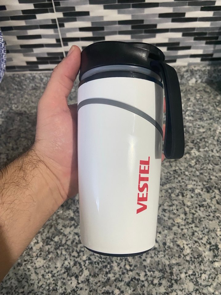 Vestel Beyaz-Gri Termos Matara - Görsel 2