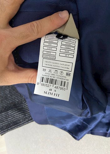 Mavi Erkek Düğmeli Takım Elbise Ceket - Görsel 4