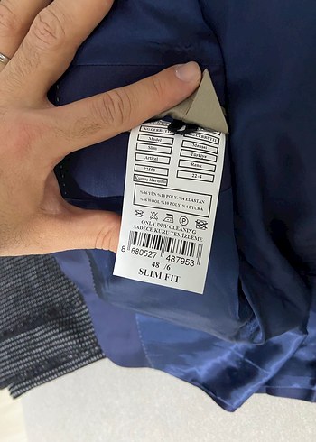 Mavi Erkek Düğmeli Takım Elbise Ceket - Görsel 3