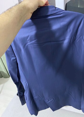 Mavi Erkek Düğmeli Takım Elbise Ceket - Görsel 2