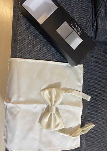 Hatemoplu Sayki Cerimonia Beyaz Erkek Papyon - Görsel 2