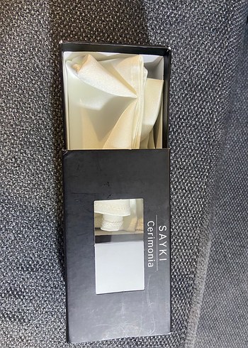 Hatemoplu Sayki Cerimonia Beyaz Erkek Papyon - Görsel 3