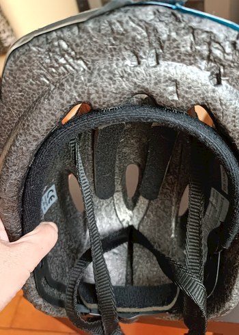 Mavi Baskılı Punk Stili bisiklet Kaskı 50-56cm - Görsel 4