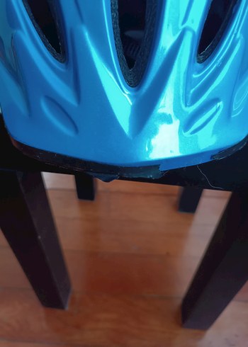 Mavi Baskılı Punk Stili bisiklet Kaskı 50-56cm - Görsel 3