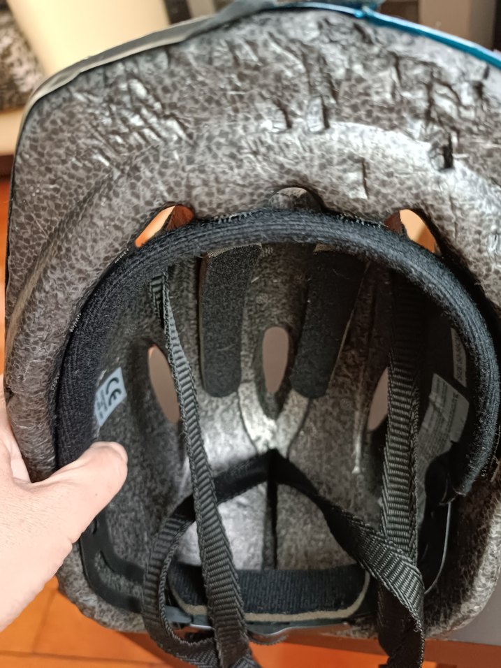 Mavi Baskılı Punk Stili bisiklet Kaskı 50-56cm - Görsel 4