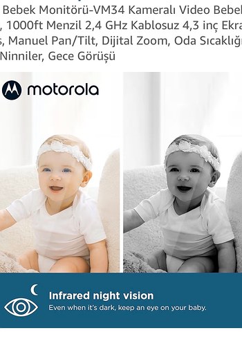 Motorola Bebek Monitörü 4.3" - Görsel 5