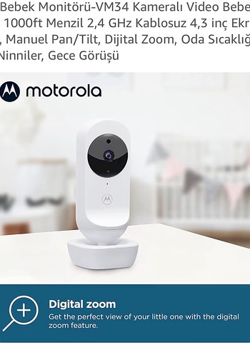 Motorola Bebek Monitörü 4.3" - Görsel 6