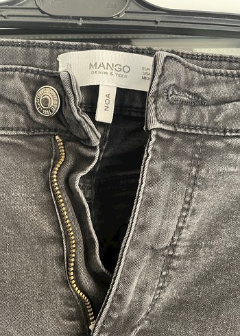 Gri Kadın Denim Kemerli Dar Kesim Jean - Görsel 3