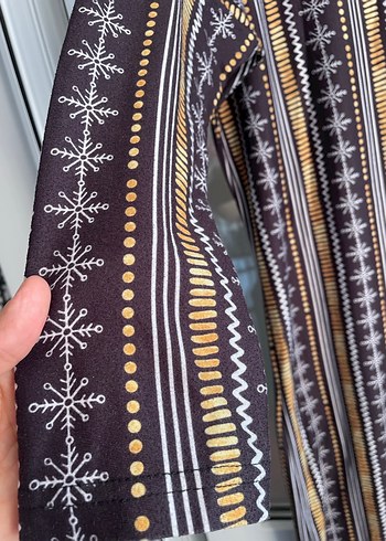 Bohem Uzun Kol Kahverengi Salaş Elbise - Görsel 5