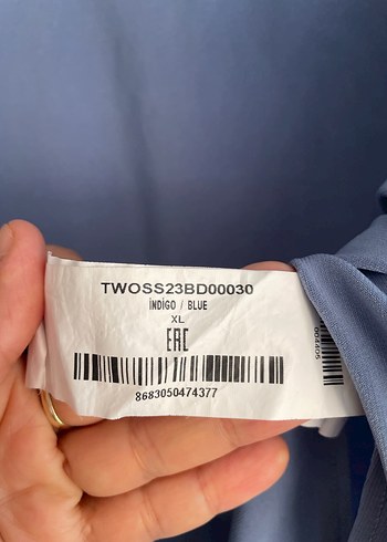 Gri V Yaka Uzun Kollu Kadın Bluz - Görsel 4