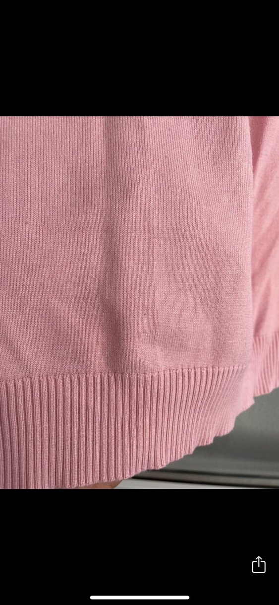 Pembe Düğmeli Kısa Kollu merserize - Görsel 3